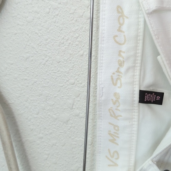 VS Mid Rise Siren Crop Dream Angels White Jeans Embroidered Aztec Southwest - Picture 6 of 10